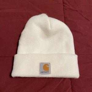 Carthartt white beanie